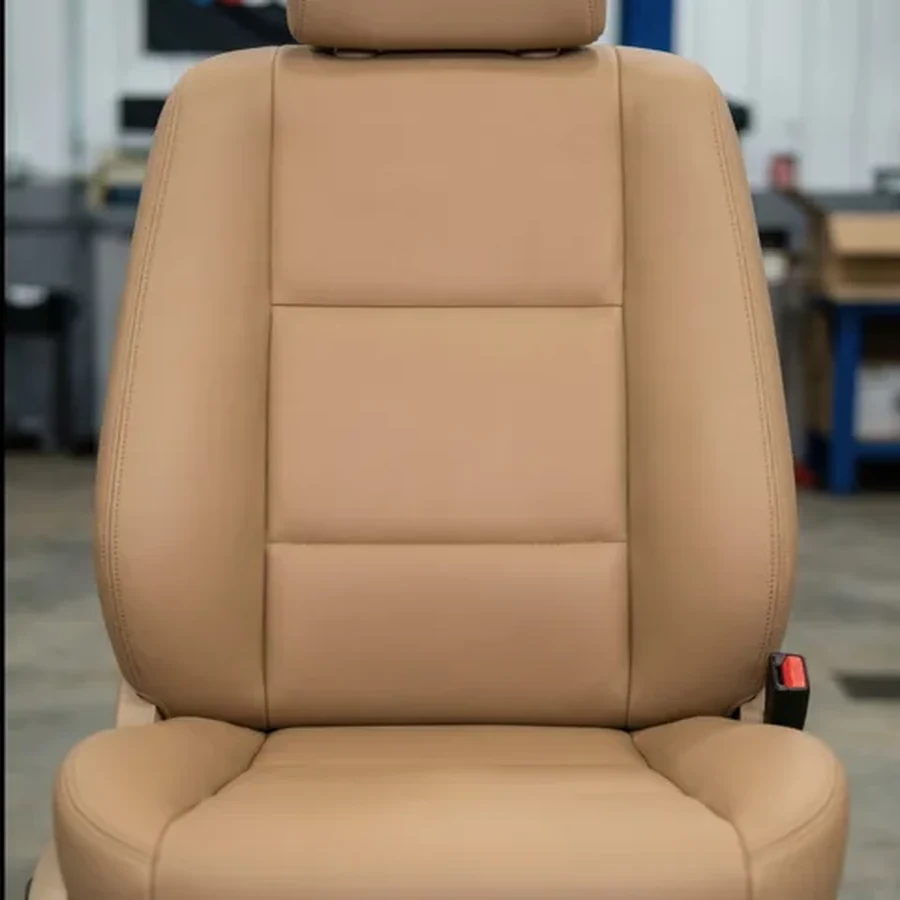 Clean leather surface prepared for protection